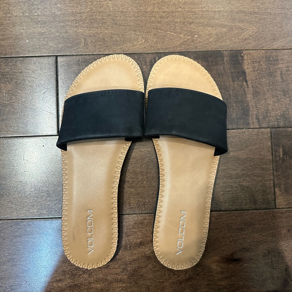 Volcom Women's Black Slide Sandals Size 8